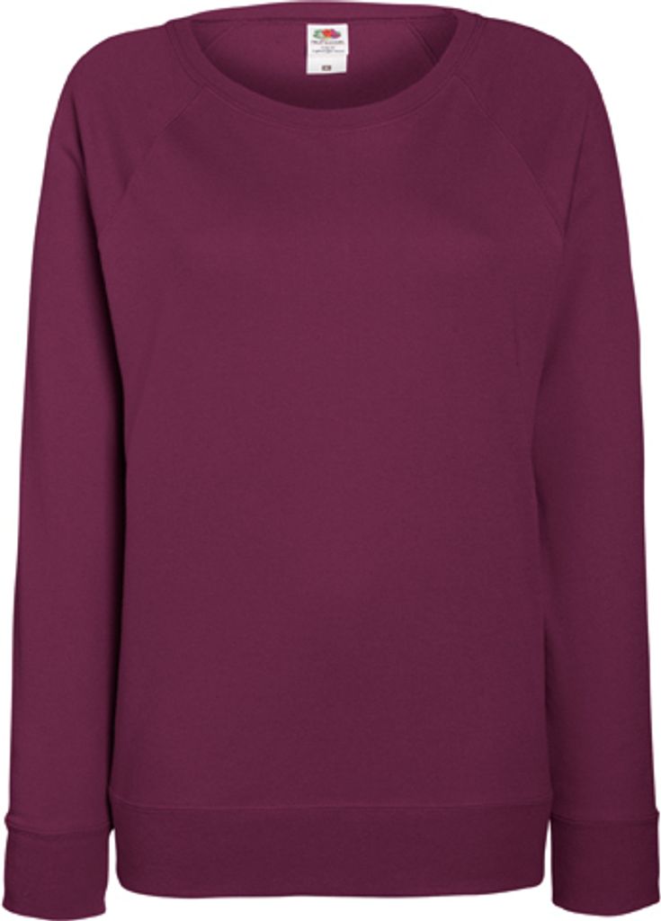Fruit of the Loom - Lady-Fit Lightweight Raglan Sweat - Burgundy - XL