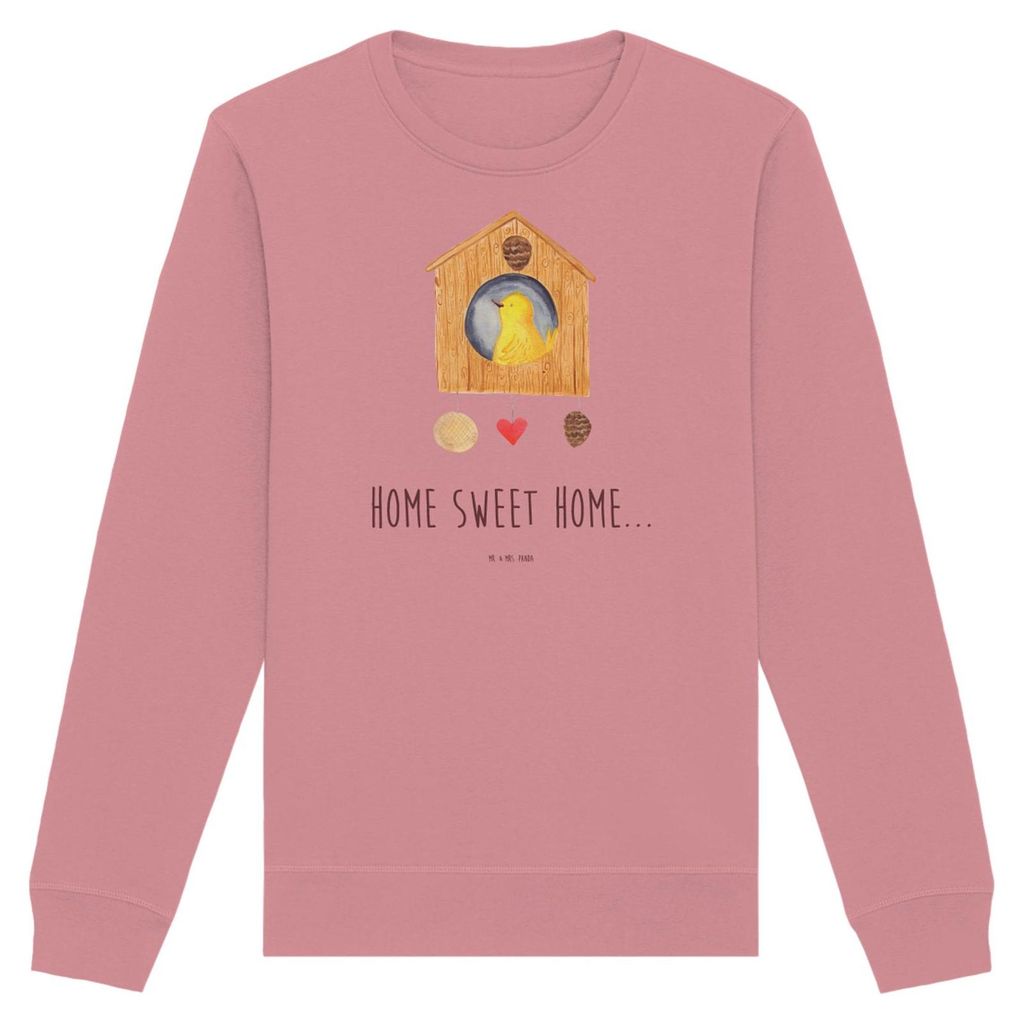 Mr. & Mrs. Panda Baumwoll Pullover Vogelhaus Home Größe XL - Canyon Pink - Geschenk, Umzug, Haus, Sweatshirt, Sweater, Einzugsgeschenk, Lustige S...