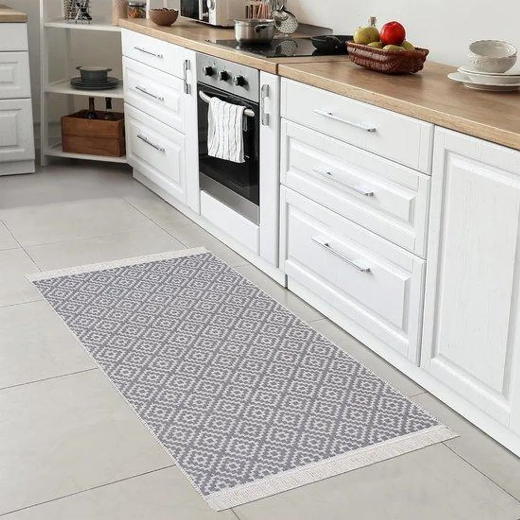 Tapis de passage décoratif lavable pour cuisine et chambre 80x200