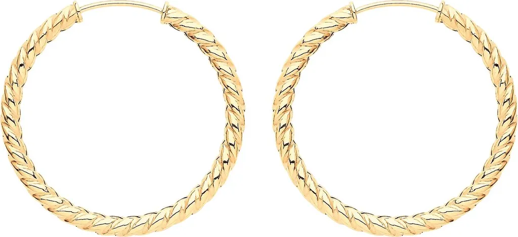 Boucles d'oreilles Dormeuses Or 375/1000 9 Carats 21mm x 2mm TRS34894