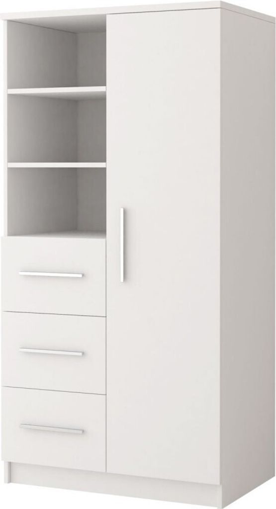 Regal Kinderregal Bücherregal 80cm WEIß/WEIß mit Alufarbene Produktbild 2