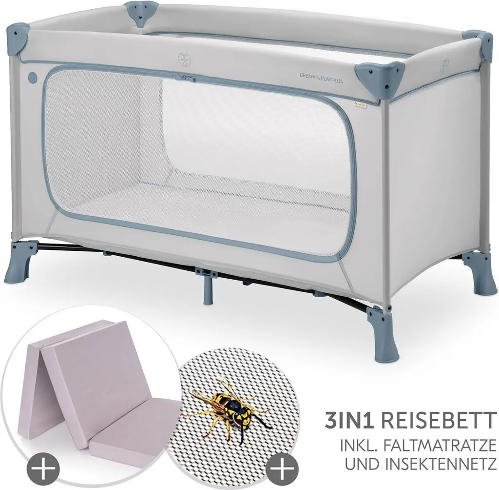 Hauck Dream N Play Plus Lit de Voyage avec Matelas Alvi pour Bébé