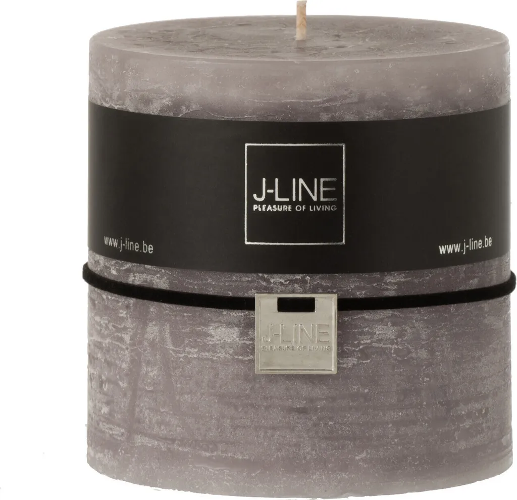 Bougie Cylindrique J-Line Gris Foncé pour Décoration Table et Fête