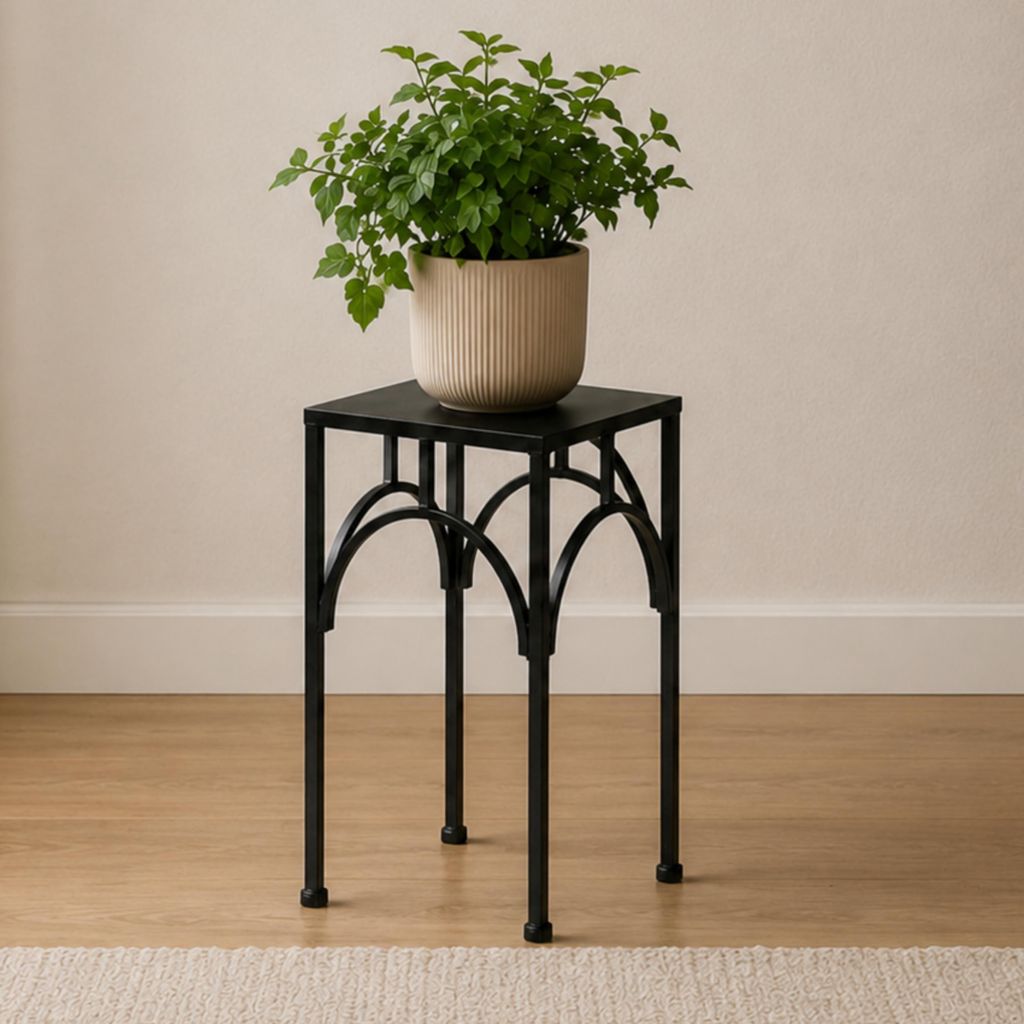 DanDiBo Sgabello per fiori in metallo nero quadrato da 33 Immagine del prodotto 