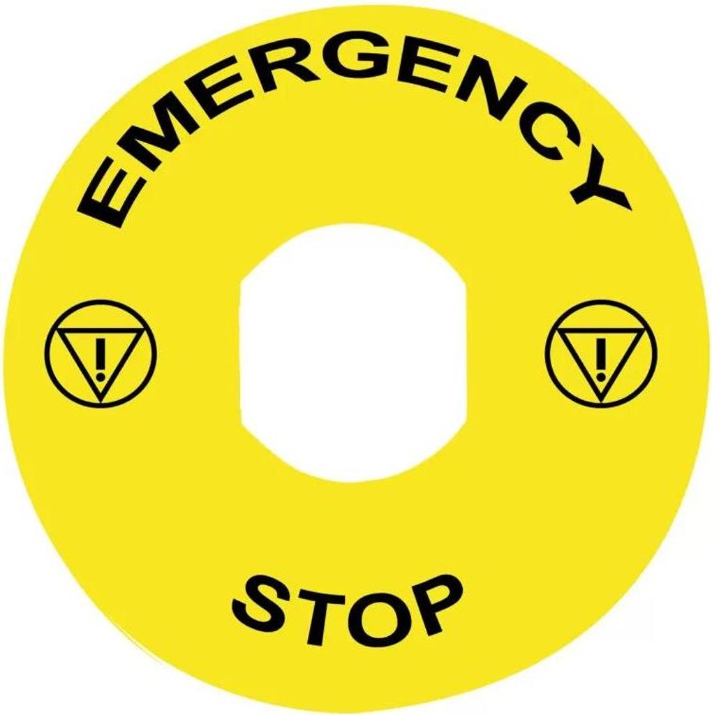 Schneider Electric NOT-AUS-SCHILD ENGLISCH 90MM (ZBY-8330)