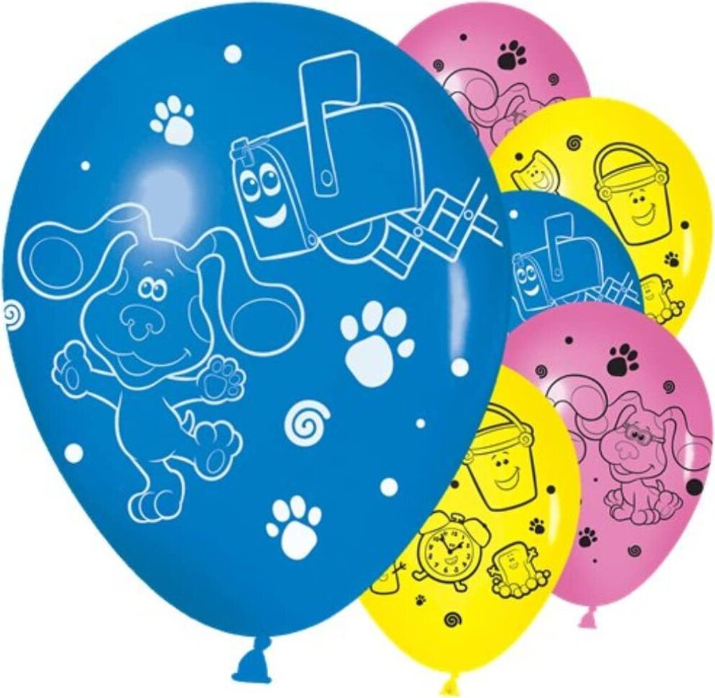 6Pk 11In Blue'S Clues Latex Balloons