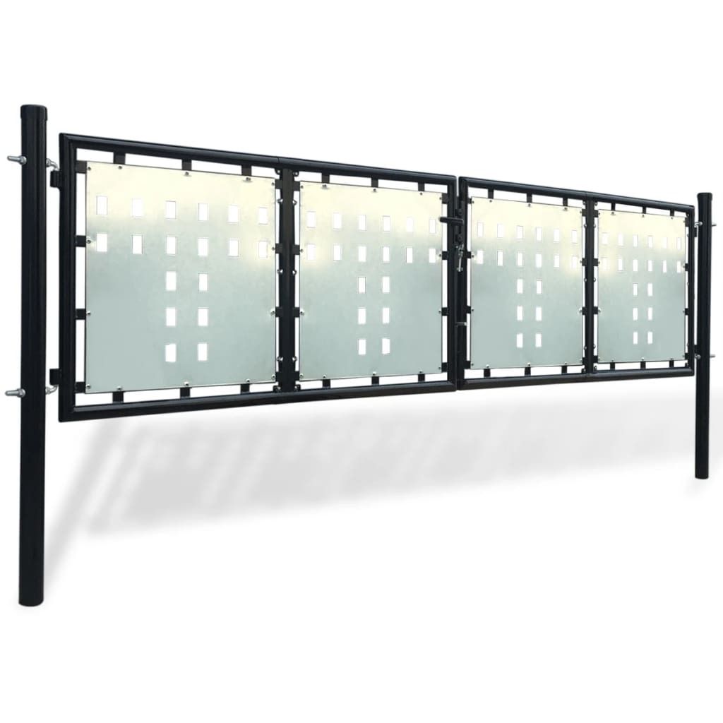 "2026 MODERNE" Schwarzes Einzeltor für Zäune 300 x 100 cm - Gartentore CC7225206