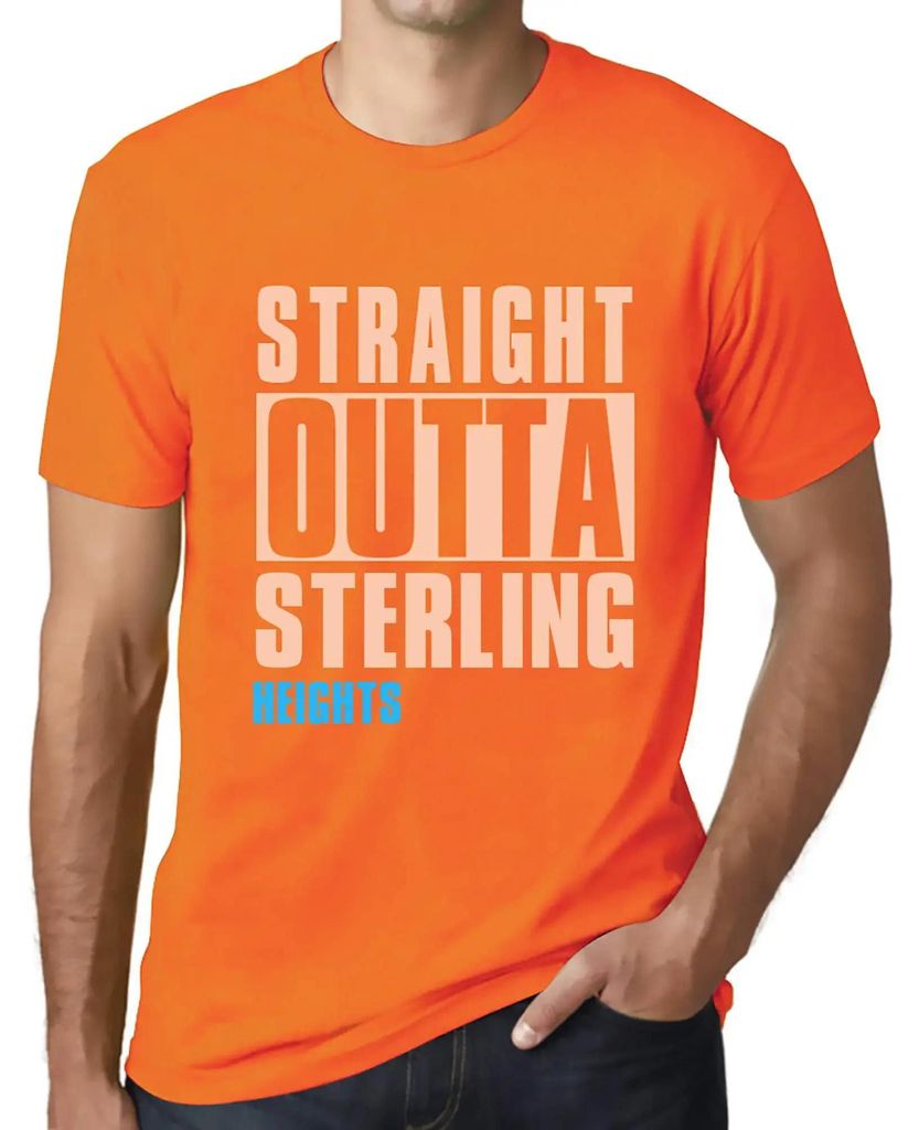 Herren Grafik T-Shirt Direkt aus den Sterling Heights – Straight Outta Sterling Heights – Öko-Verantwortlich Vintage Jahrgang Kurzarm Lustige ...