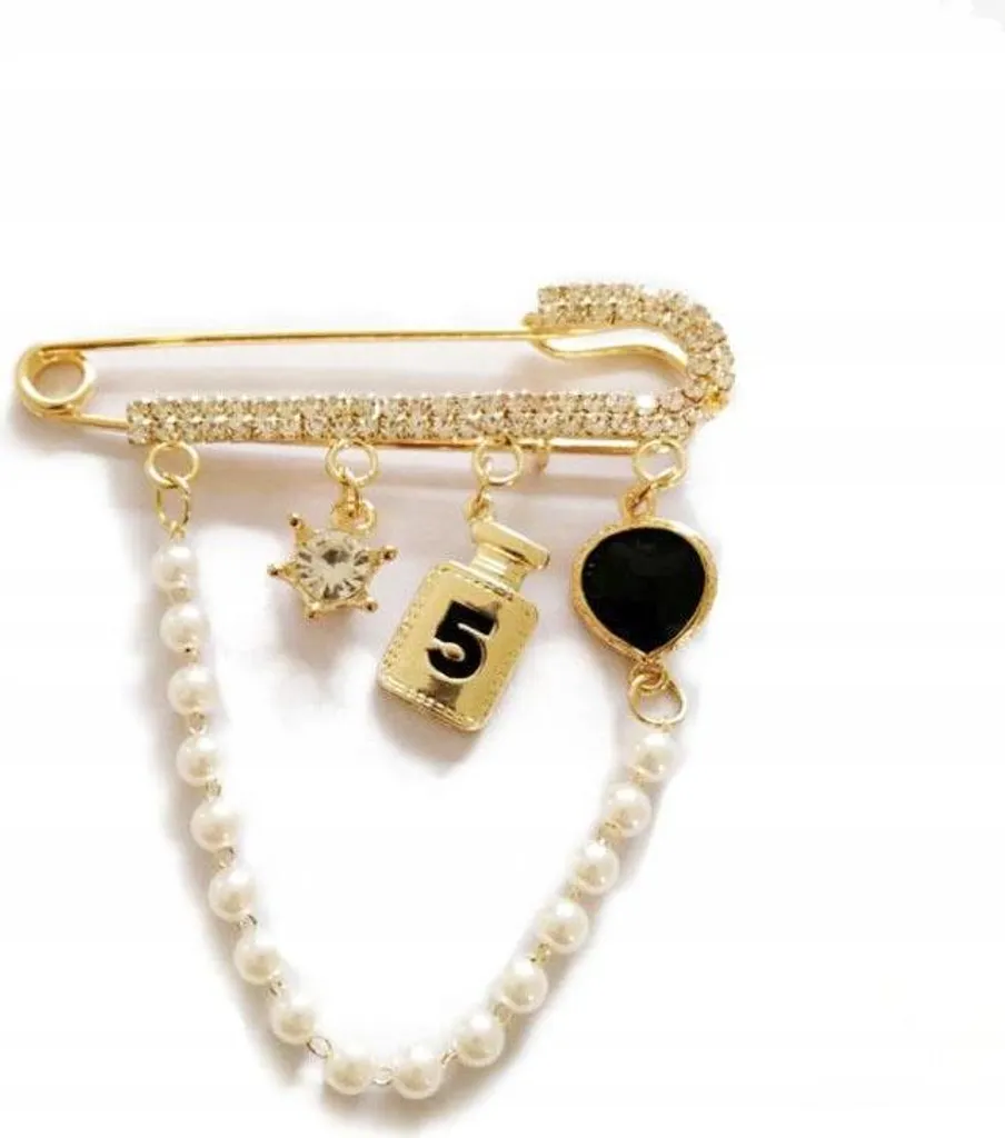 Spilla Gioiello PINETS Strass Oro - Decorazione Fashion per Blazer e Borse