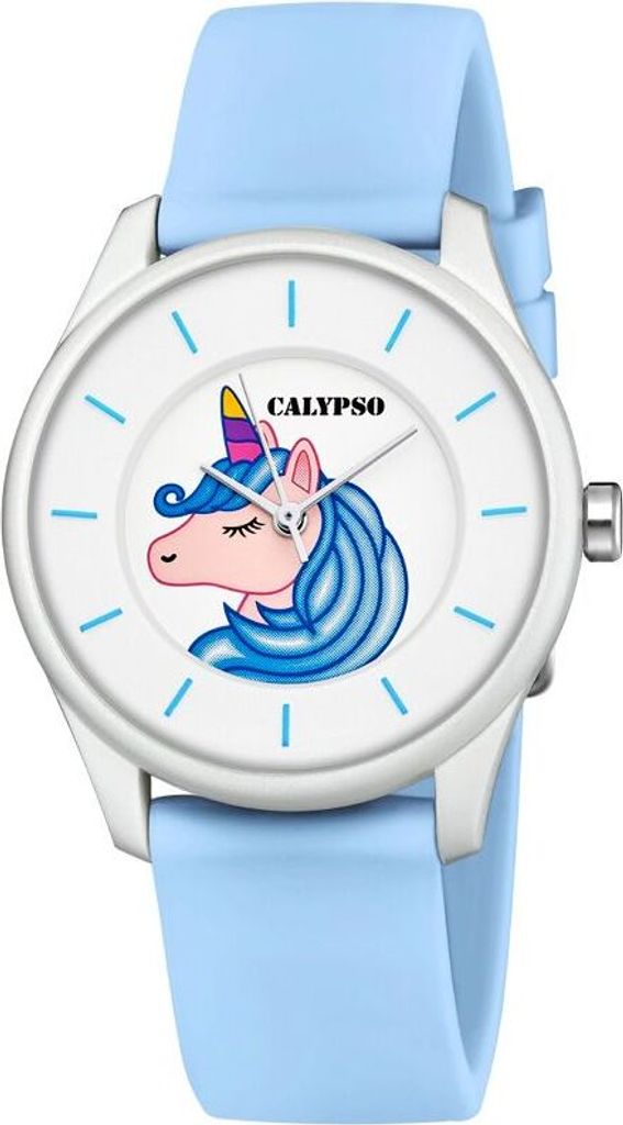 Calypso Armbanduhr Damenuhr Einhorn K5733/C hellblau