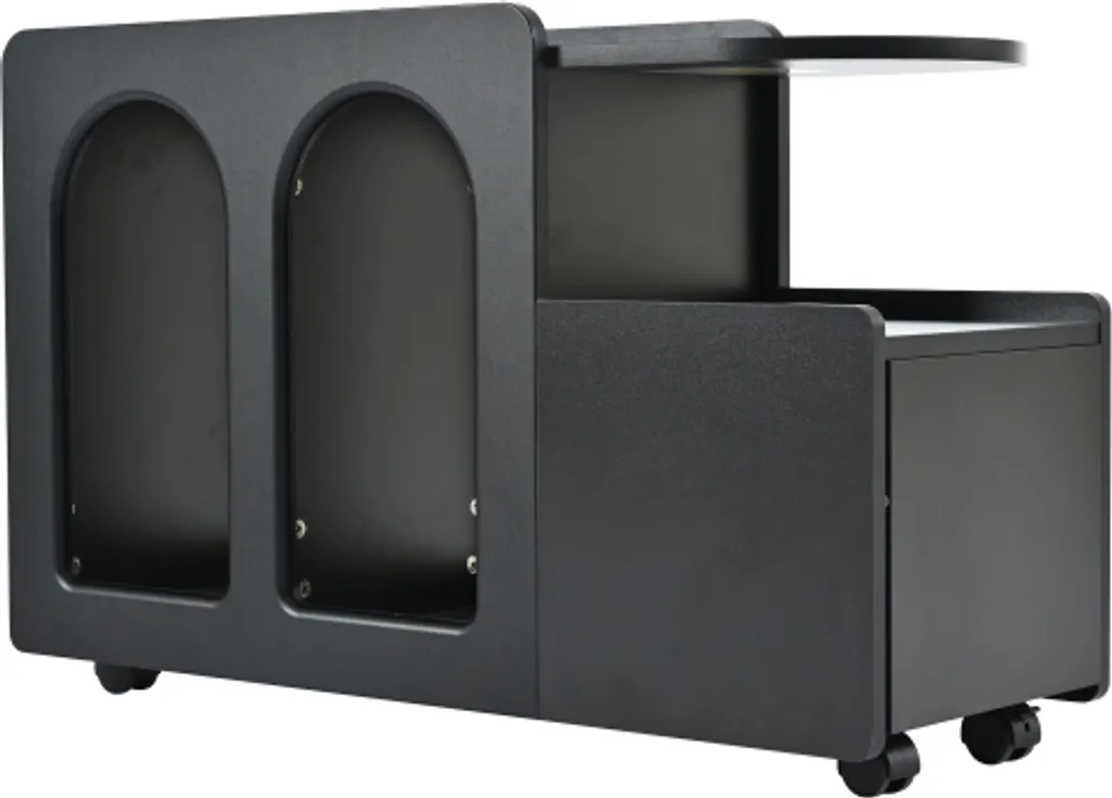 Commode Gain de Place AIORBER Noire avec Protection Angles pour Enfant