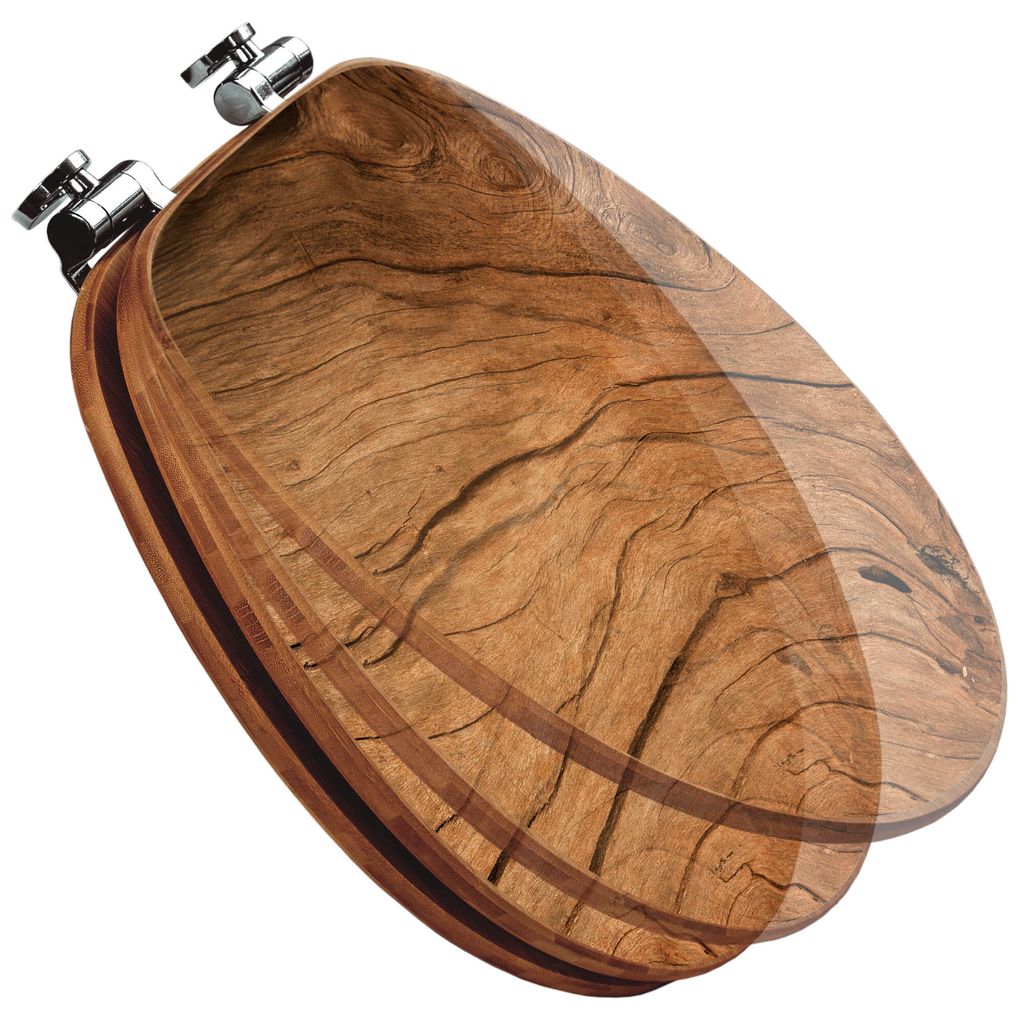 banjado Design WC Sitz Bambus Absenkautomatik -Trockenes Produktbild 5