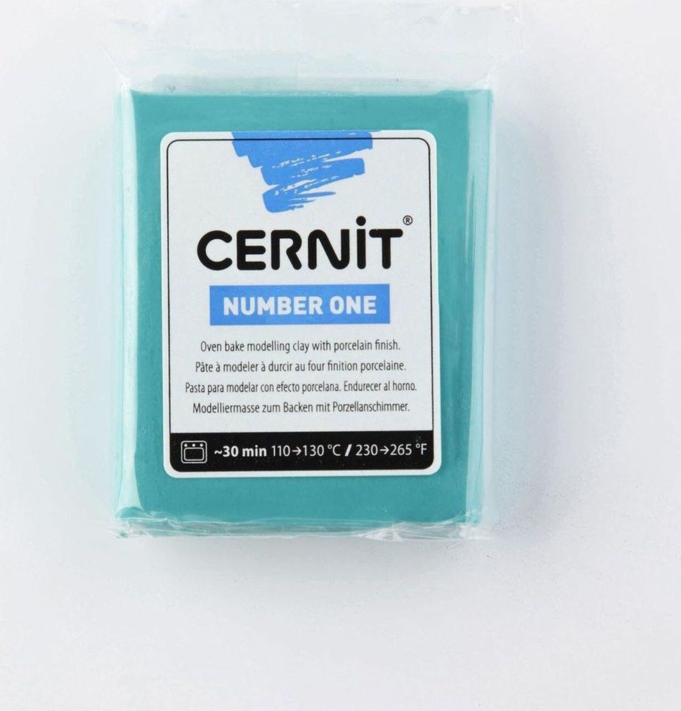 Cernit Polymer Clay N°1 Polymer-Ton Turquoise Green 56 g