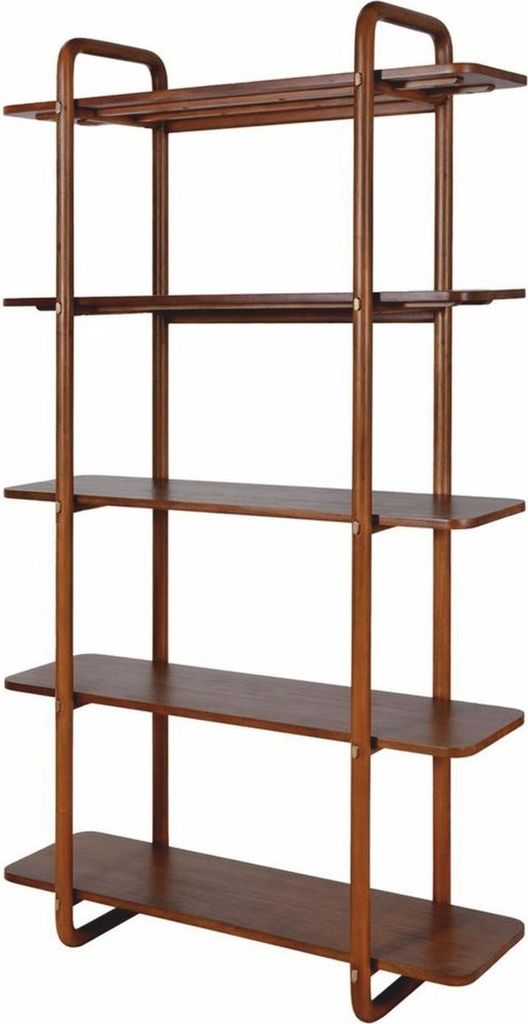 Casa Padrino Luxus Mahagoni Regalschrank Braun 120 x H. 210 cm - Luxus Möbel