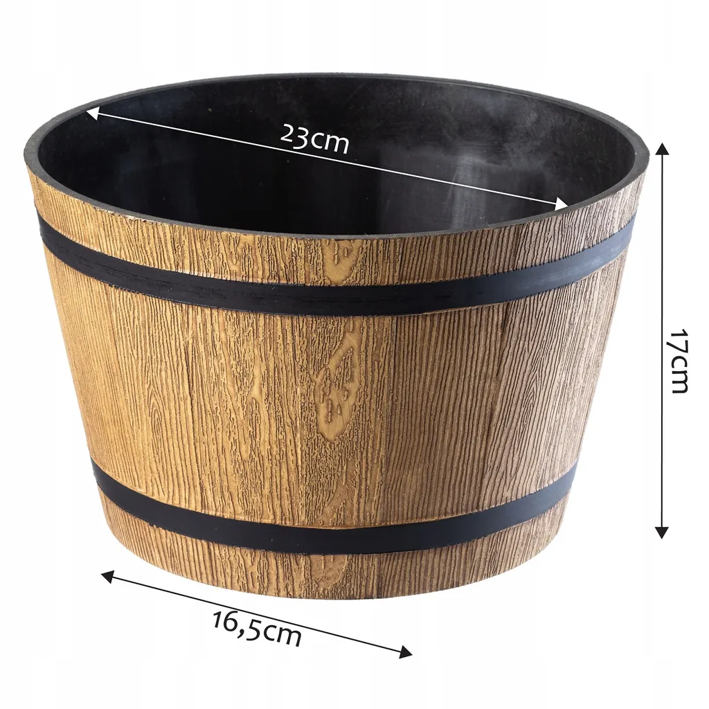 Cache-pot Design Sori 23 cm Marron Clair pour Plantes et Arbustes - 5