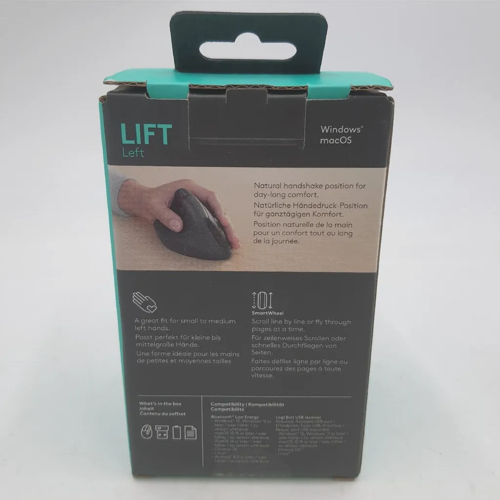 Logitech Lift Vertical Ergonomic Mouse - Souris verticale sans fil Graphite - 36