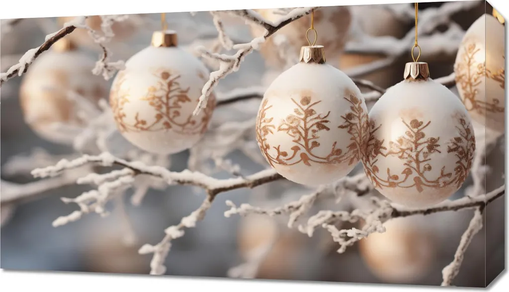 Arredo Parete Quadro Neve 70x40 cm - Paesaggio Invernale Magnificenza