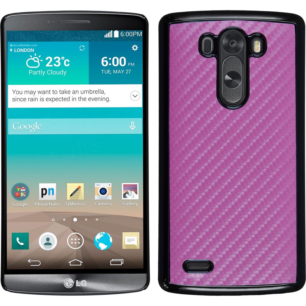 PhoneNatic Case kompatibel mit LG G3 - Hülle pink Produktbild 