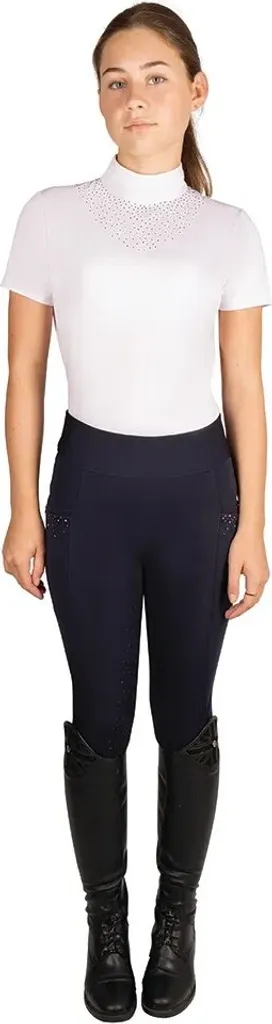 Équipement équitation enfant : leggings Hy Roka Regal marine taille 128