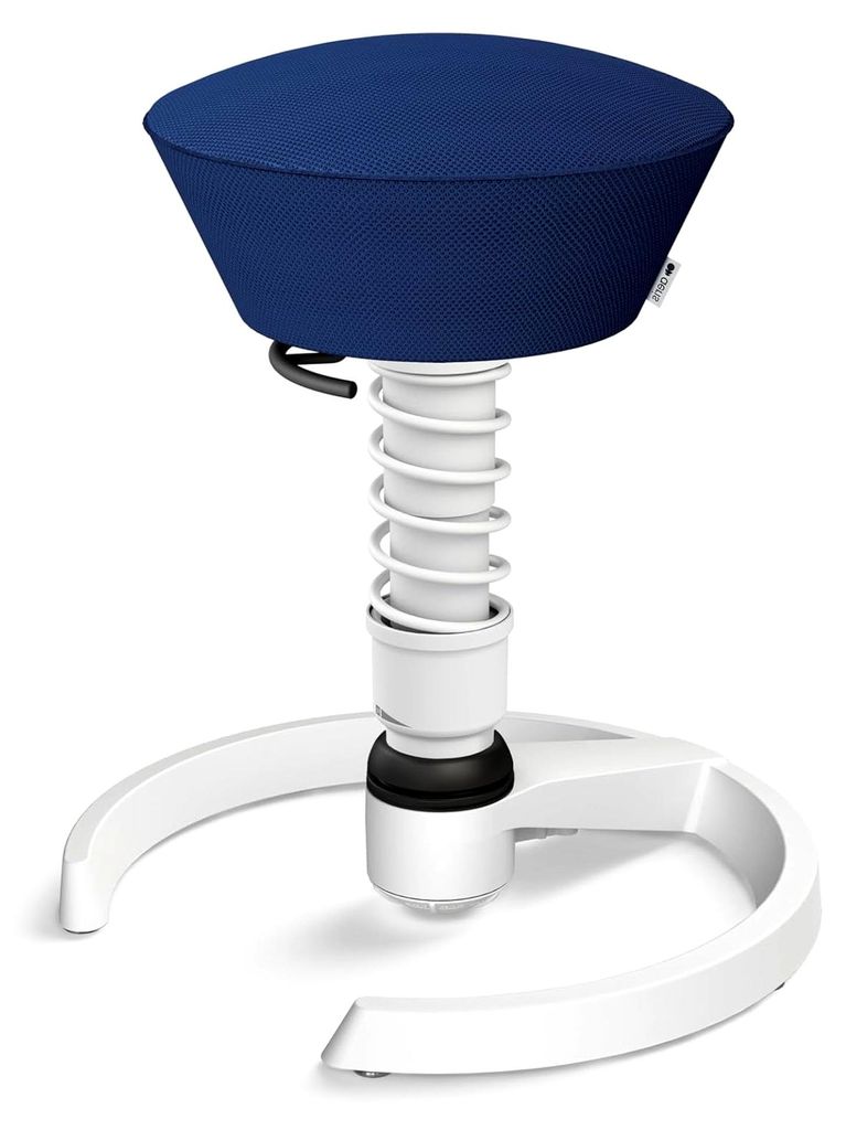 Swopper Air – Ergonomischer Hocker mit weicher Polsterung – Höhenverstellbarer Bürohocker ohne Rollen – Sitzhocker für einen gesunden Rüc...