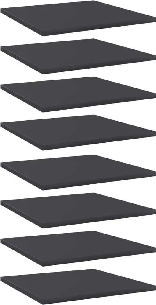 Panneaux de bibliothèque gris 8 pcs pour rénovation et rangement bureau