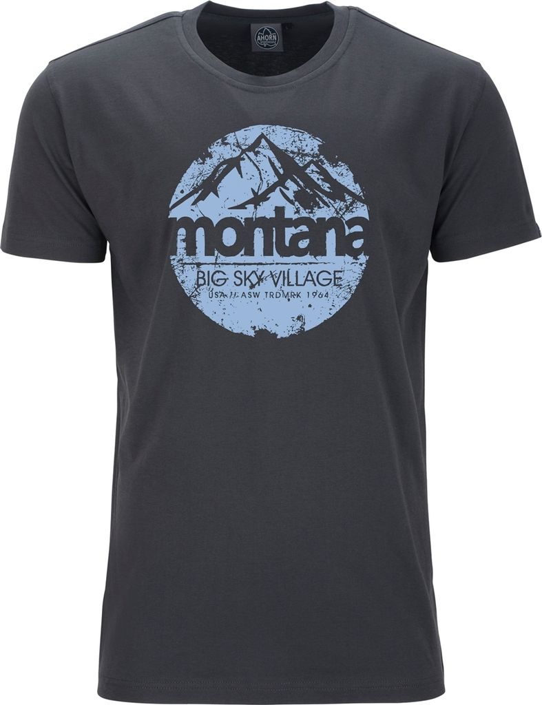 Übergrößen T-Shirt Sky Village Eisblau AHORN SPORTSWEAR iron grey 4XL