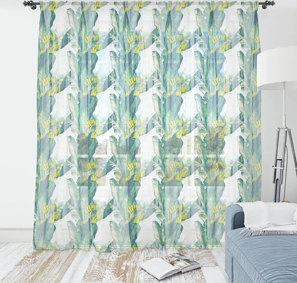 Arazzo Tropicale ABAKUHAUS 135x274 - Tessuto Satin Setoso per Arredo