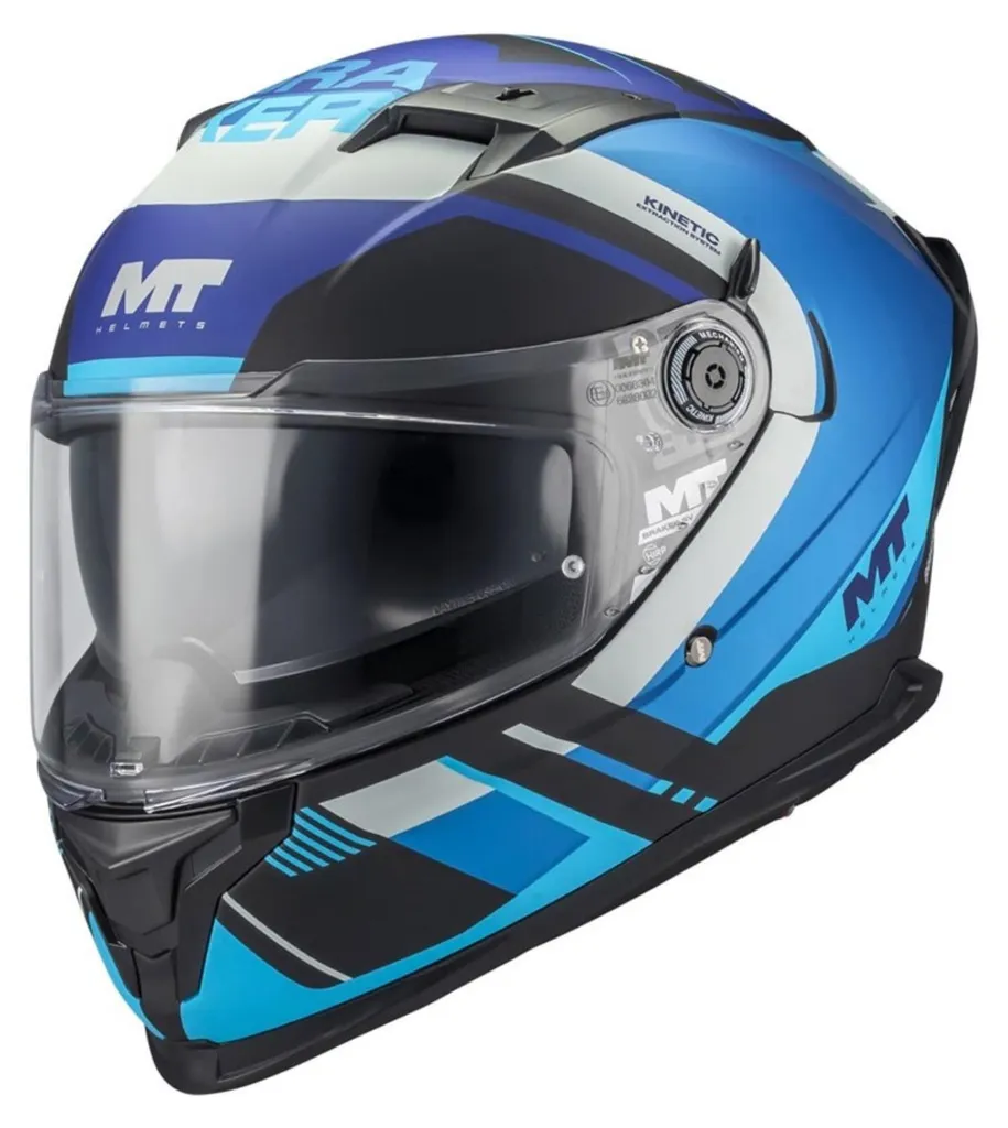 Casque Intégral de Route Mt Helmets Braker Sv Inception Bleu Taille L