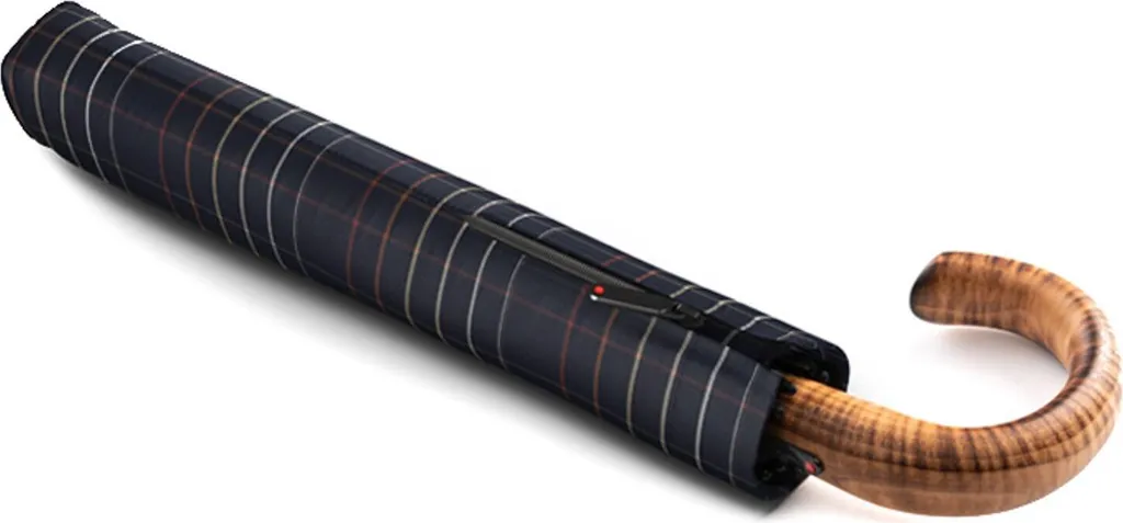 Knirps S.570 Large Automatic Check Black : Parapluie de poche robuste