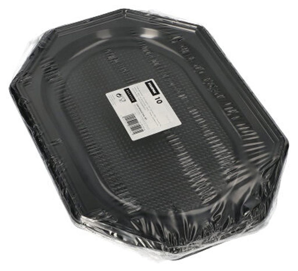 Assiettes de service Papstar PET 35 x 25 cm noir 10 pièces Image du produit 