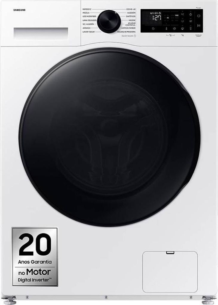 Samsung WD90DG5B15BEEP, Frontlader, Freistehend, Weiß, Produktbild 