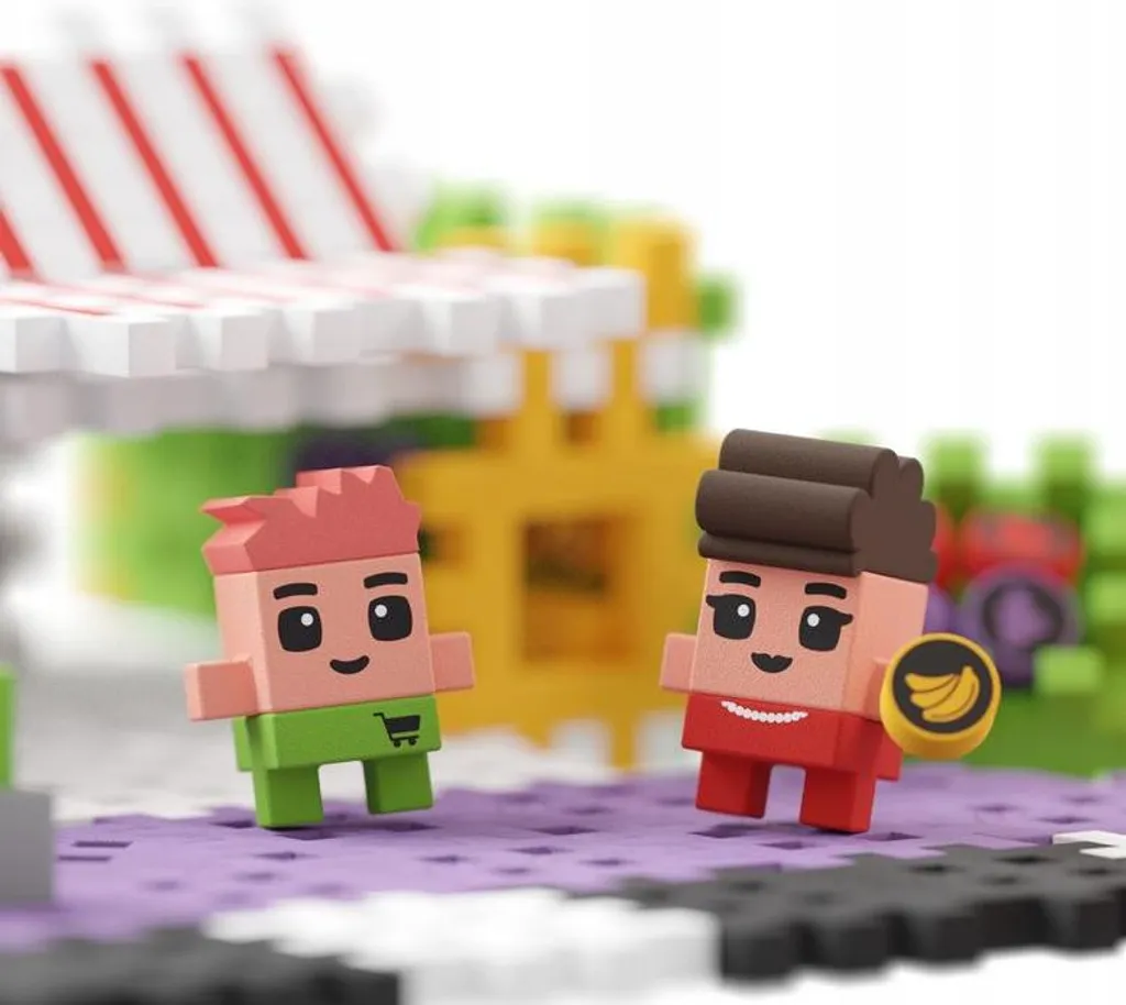Jeu de construction Mini Waffle 148 pièces - Blocs souples et colorés