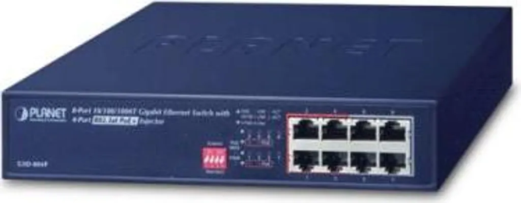 Commutateur Réseau Gigabit 8 Ports dont 4 PoE PLANET GSD-804P Robuste - 2