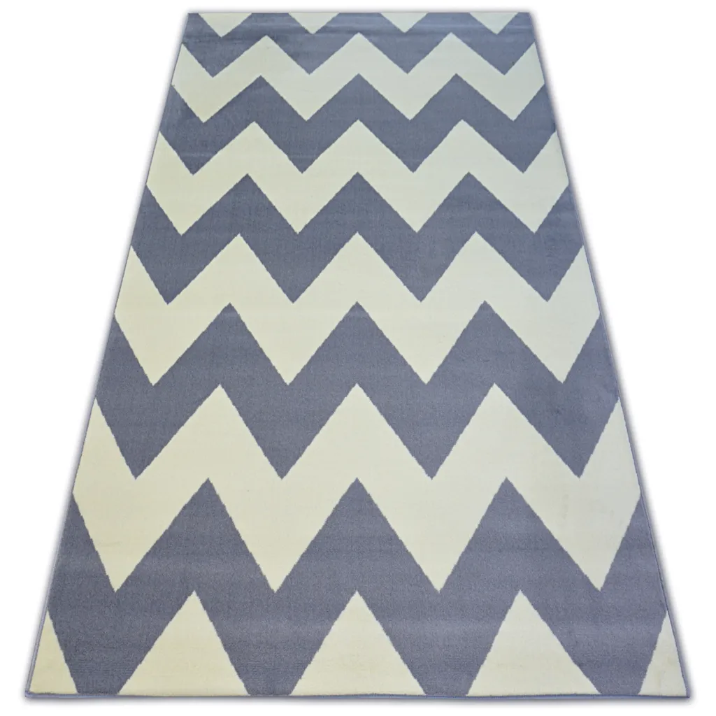 Tapis BCF BASE ZICK 3963 ZIGZAG gris gris en dimensions 140x190 cm