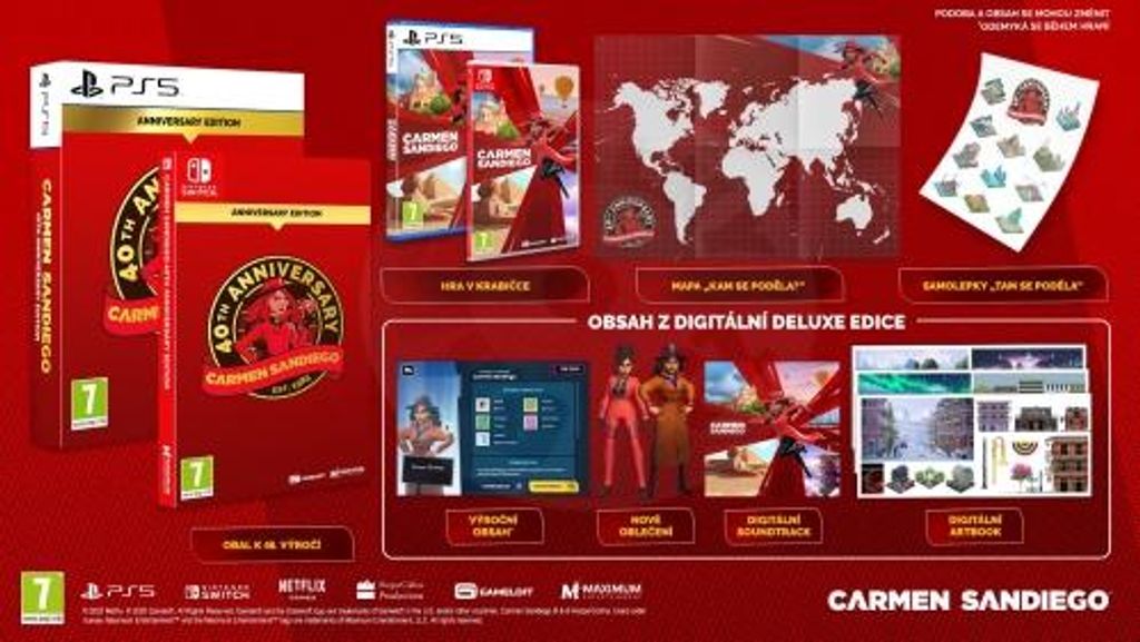 Maximum Games Carmen Sandiego - 40th Anniversary Edition, Nintendo Switch, RP (Rating Pending)