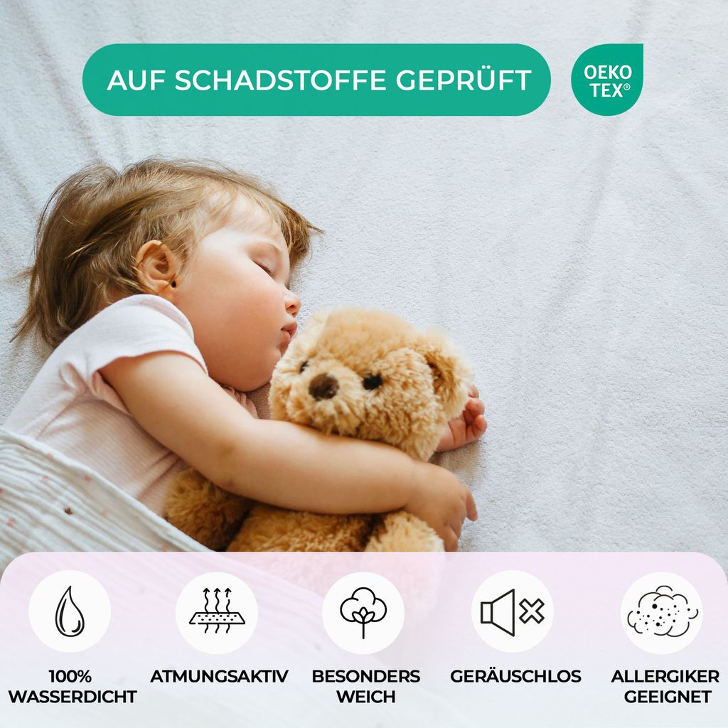 Matratzenschoner 160x200 cm Rundumgummi mit Seitenwänden Produktbild 5