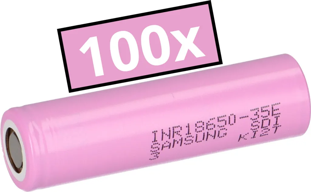 Pile 18650 Samsung INR18650-35E Idéale pour Packs Batterie VAE x100