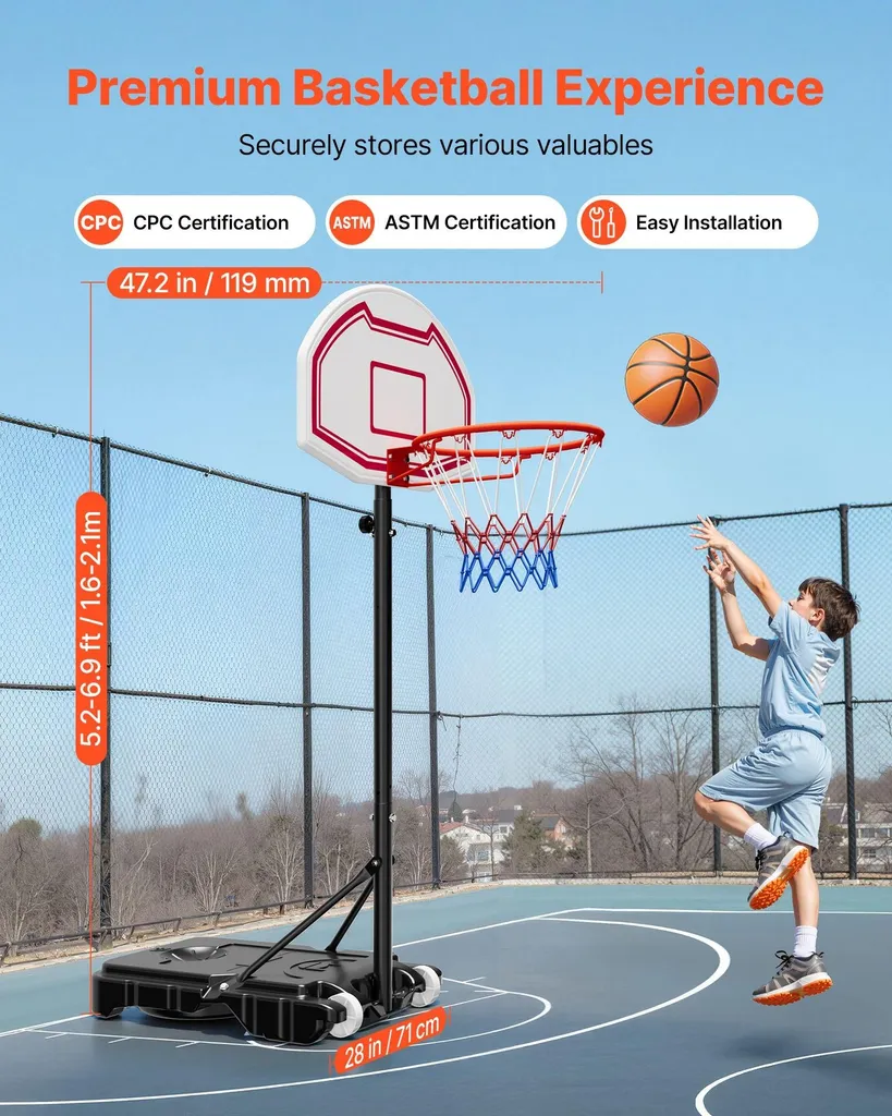 Panier de basket mobile facile à déplacer pour petits espaces et terrasses - 2