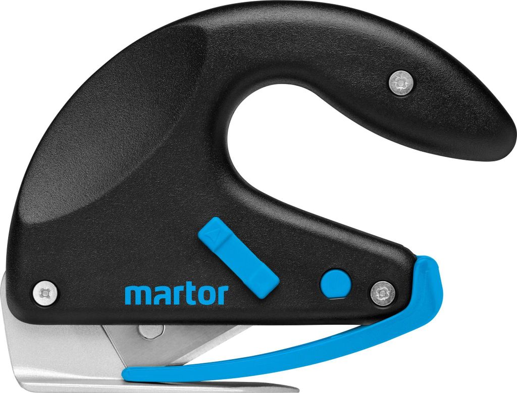 MARTOR SECUMAX OPTICUT Sicherheitsmesser mit Industrieklinge, Schaumstoffmesser, Folienmesser mit teflonisiertem Gleitfuß, Schnitttiefe max. 8 mm