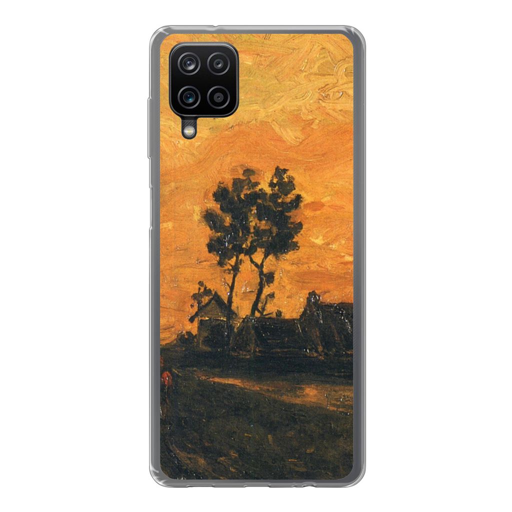 MuchoWow Handyhülle Schutzhülle Hülle für Samsung Galaxy A12 Landschaft bei Sonnenuntergang - Vincent van Gogh Silikon Softcase Handy Hülle ...