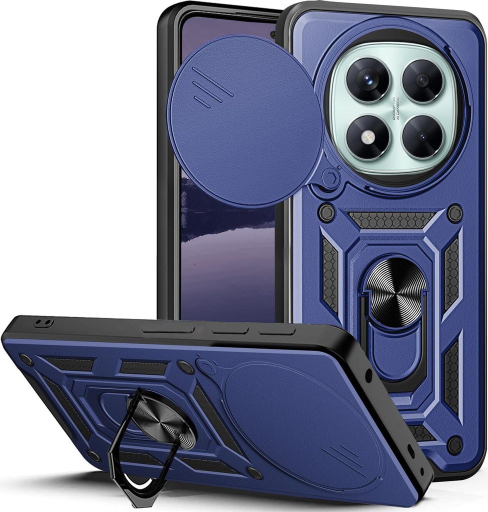 Armor Handyhülle für Xiaomi Redmi Note 14 Pro Kameraschutz Handy Panzer Case Cover Schutzhülle Outdoor Farbe: Blau