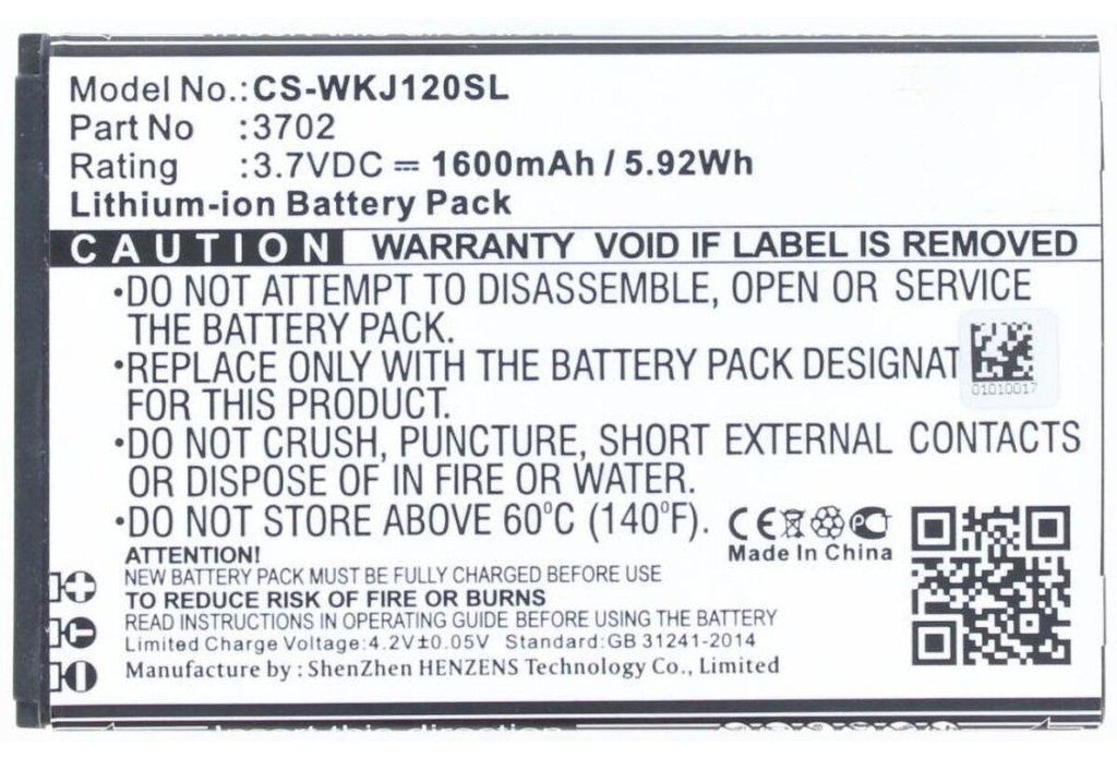 Akku für Wiko Jerry (3702) Li-Ion 3,7 Volt 1600 mAh Produktbild 