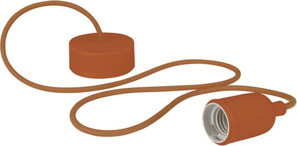 Portalampada a Sospensione di Design con Cavo in Tessuto - Immagine del prodotto 