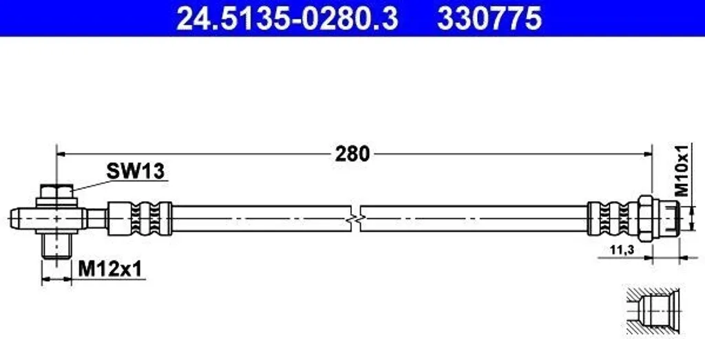 Flexible de frein Audi A8 anti-fuite ATE 24.5135-0280.3 fiable