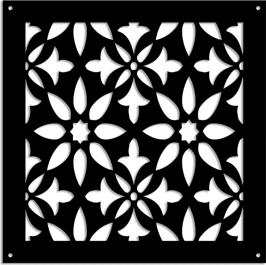 Pannello Decorativo LANCERS Nero 98x98 - Frangisole in PVC spessore 1cm