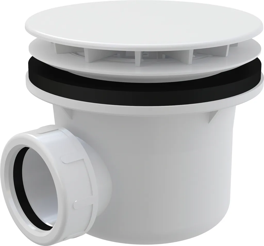 Siphon de Douche Ø 90 Alcadrain A49B Blanc - Garniture d'Écoulement