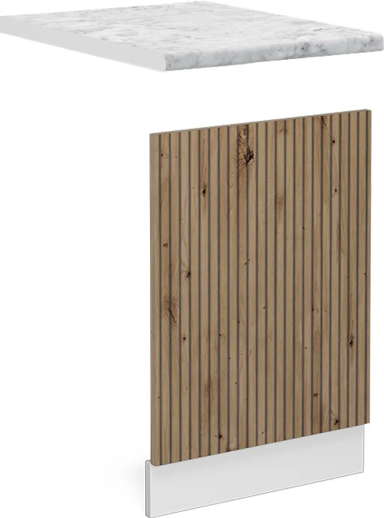 Frontale Lavastoviglie 45 cm Vicco R-Line Bianco e Rovere Moderno