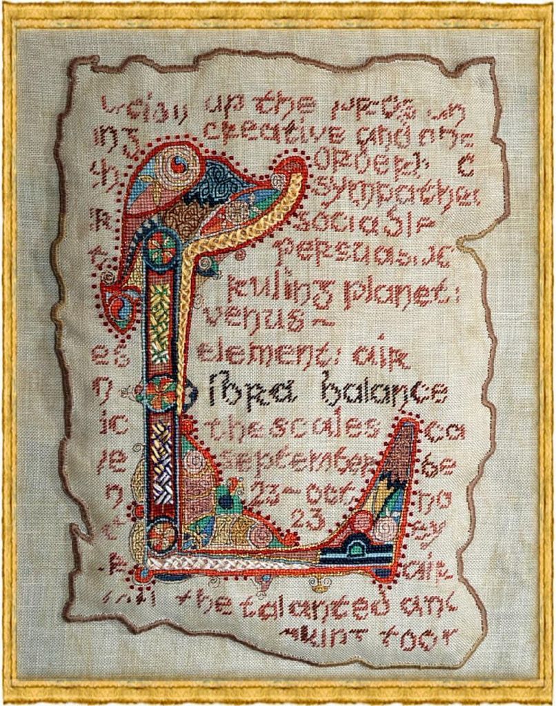 Nimue Kreuzstich Set "Libra", Zählmuster, 86K, 21x29cm