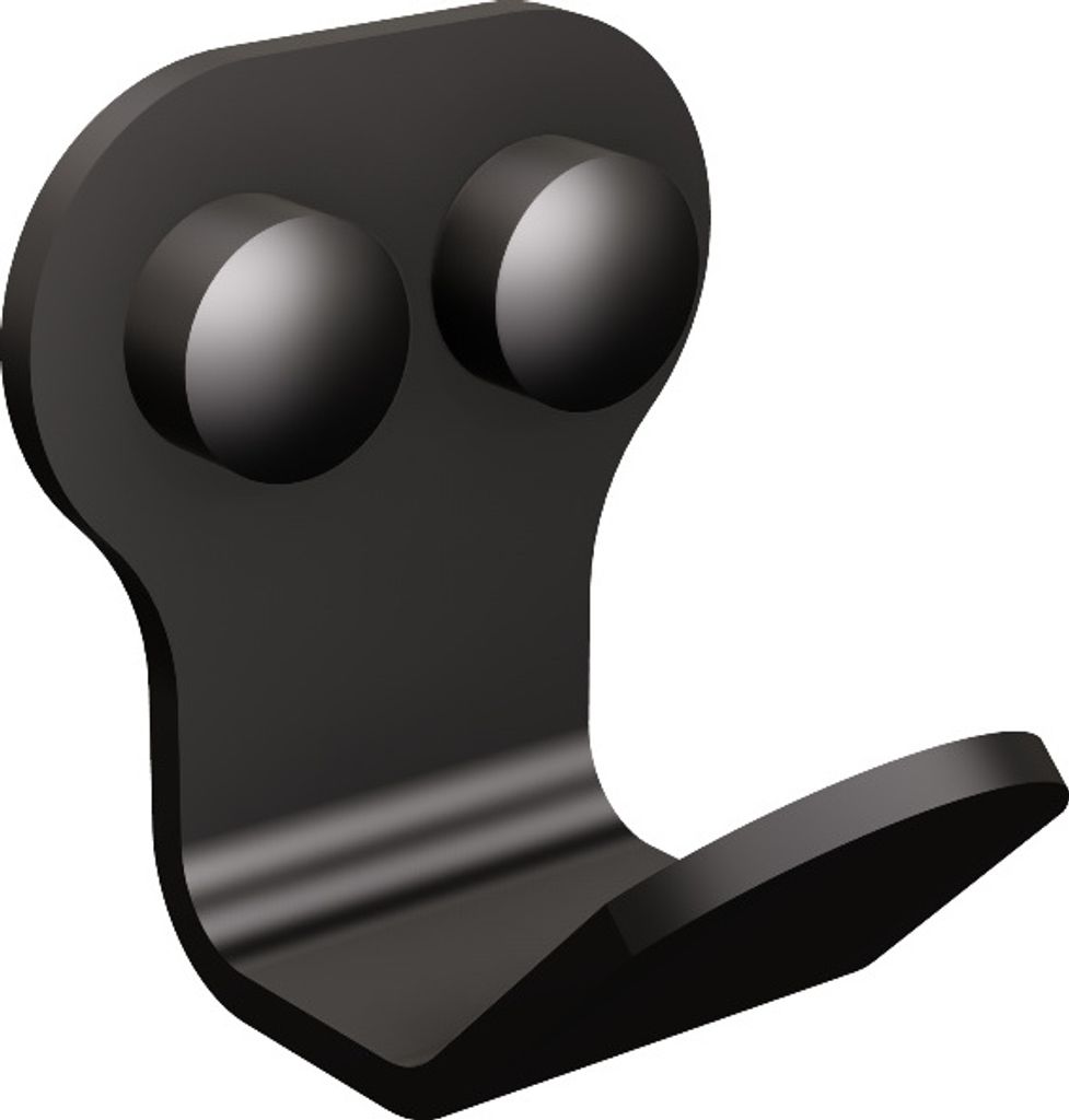 Handtuchhaken, schwarz, matt, 1 St. TECHNIC, Bad-Haken, Handtuchhalter