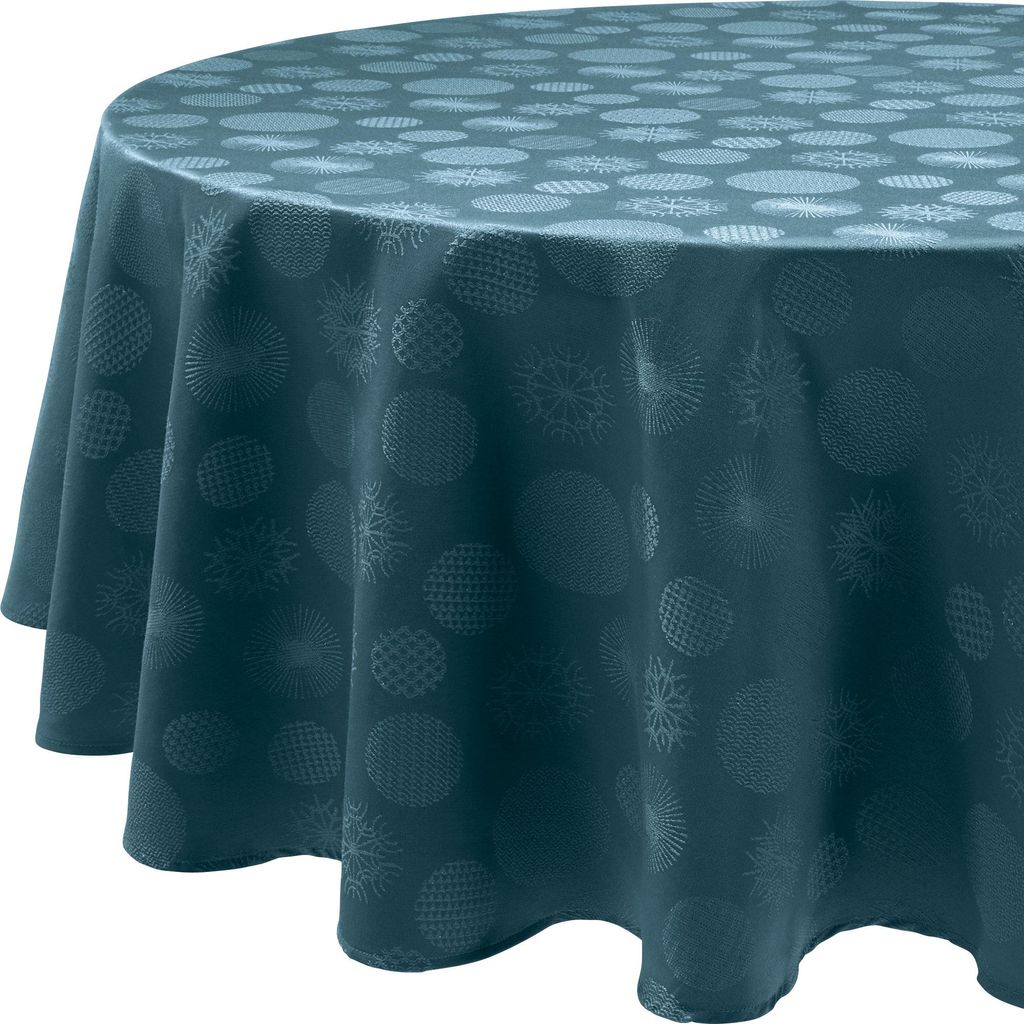 Erwin Müller Tischdecke Calvia" petrol oval: 140x190 cm"